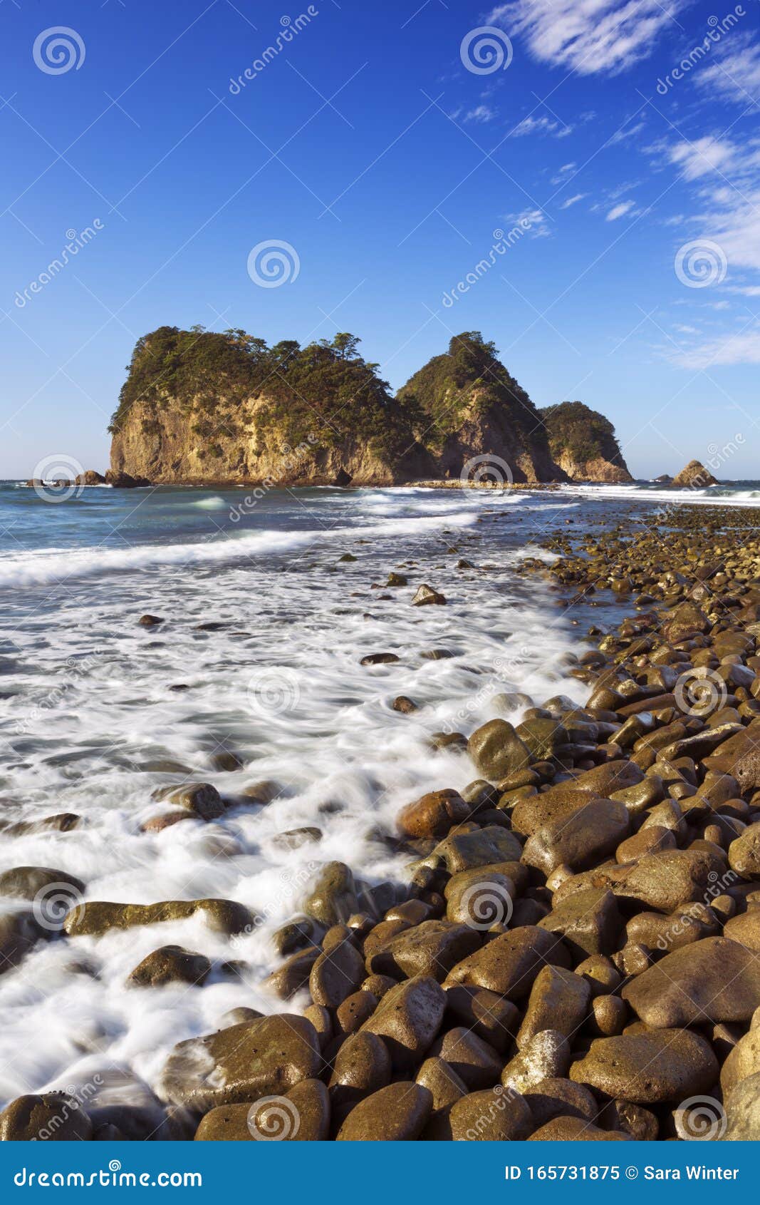 rocky coast on the izu peninsula, japan